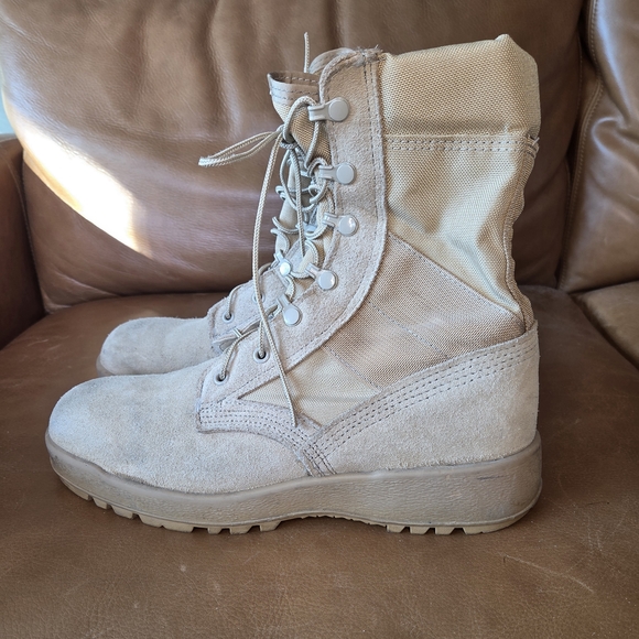 McRae Army Issue Hot Weather Men's Tan Combat Boots - Picture 4 of 7